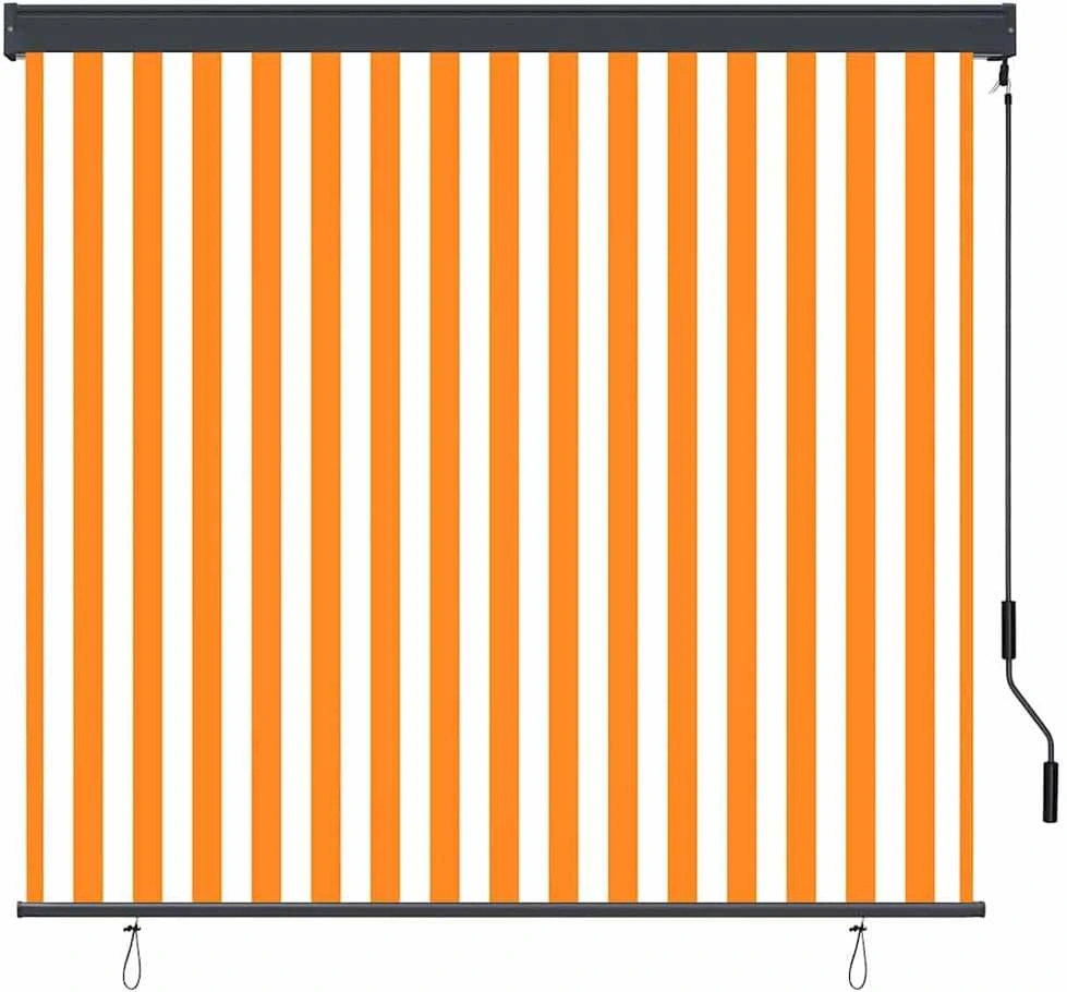 Roletas Balta ir oranžinė 180 x 250 cm Audinys ir aliuminis