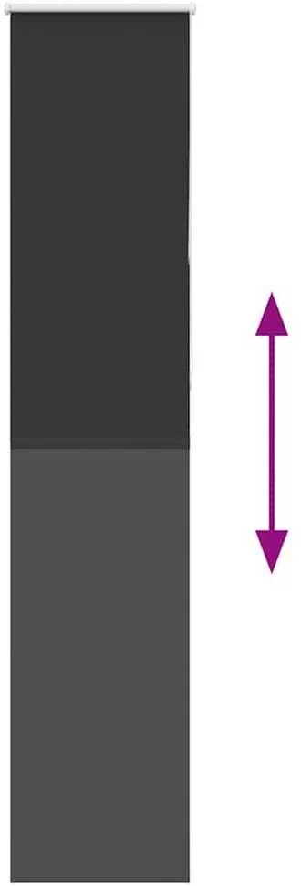 Roletas Blackout Juoda 40x210 cm Audinio plotis 35,7 cm