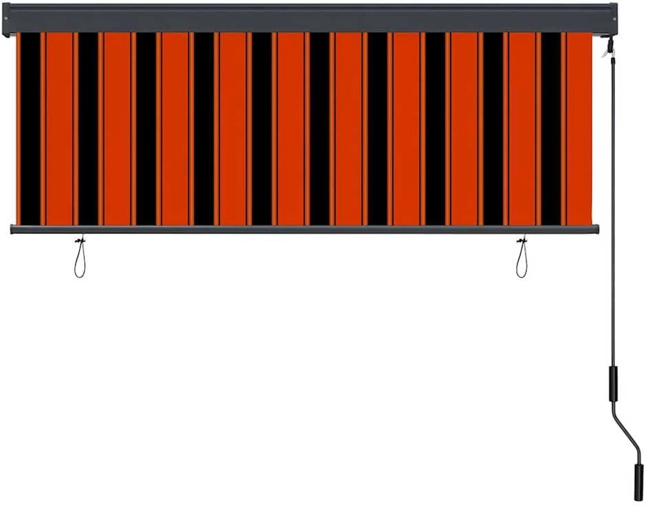 Roletas Oranžinė ir ruda 180 x 250 cm Audinys ir aliuminis