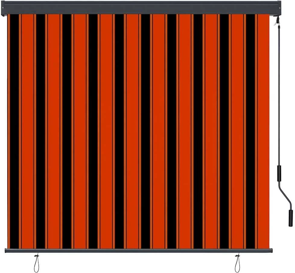 Roletas Oranžinė ir ruda 180 x 250 cm Audinys ir aliuminis