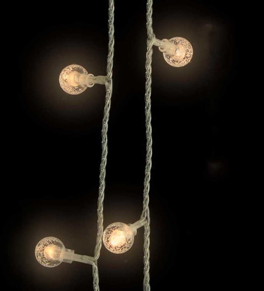 Rutuliukų girlianda, 20m, 200 šiltų baltų LED, 8 funkcijos