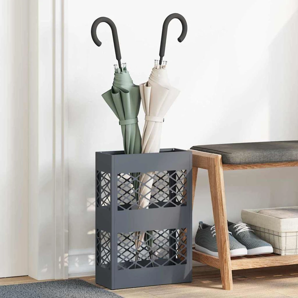 Lietaus skėtis stovas Antracito 28 x 12 x 41 cm Plienas