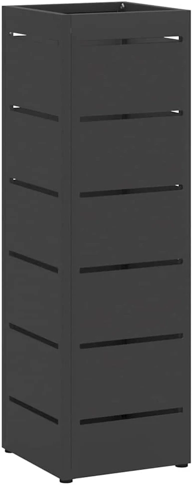 Lietaus skėtis stovas Juoda 15,5 x 15,5 x 49 cm Plienas