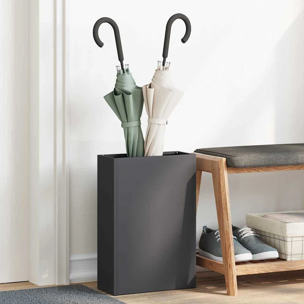 Lietaus skėtis stovas Juoda 28 x 12 x 41 cm Plienas