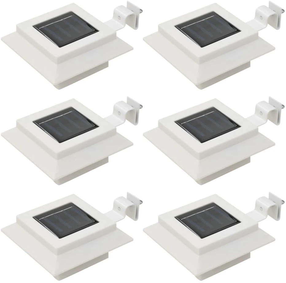 Saulės energija įkraunami lauko LED šviestuvai, 6vnt., 12cm