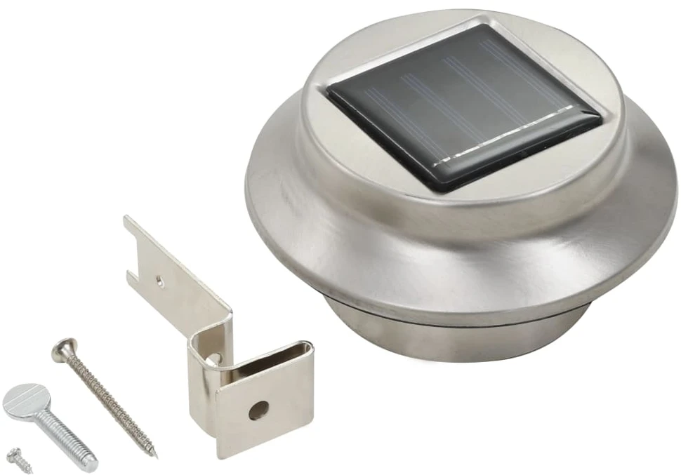 Saulės energija įkraunami lauko LED šviestuvai, 6vnt., 12cm