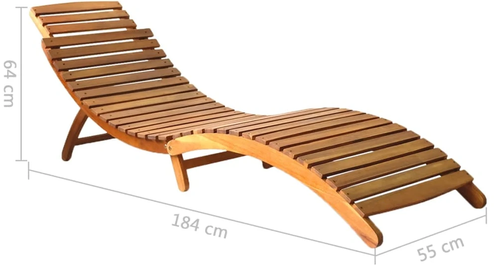 Sofa Saulės gultai, 2vnt., akacijos medienos masyvas (2x310166)