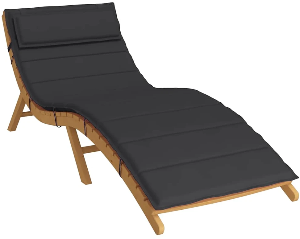 Saulės gulto čiužinukas, juodas, 180x60x3cm, oksfordo audinys