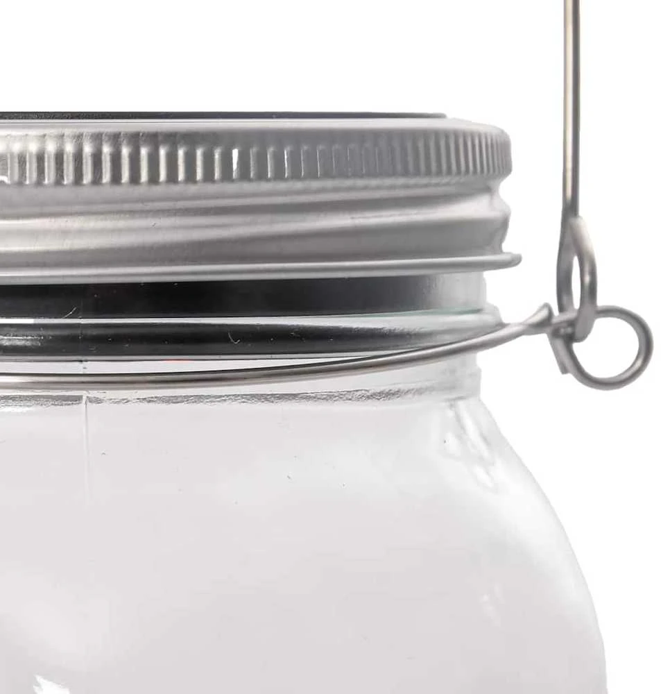 Saulės lauko stikliniai šviestuvai, 12vnt., šiltos baltos