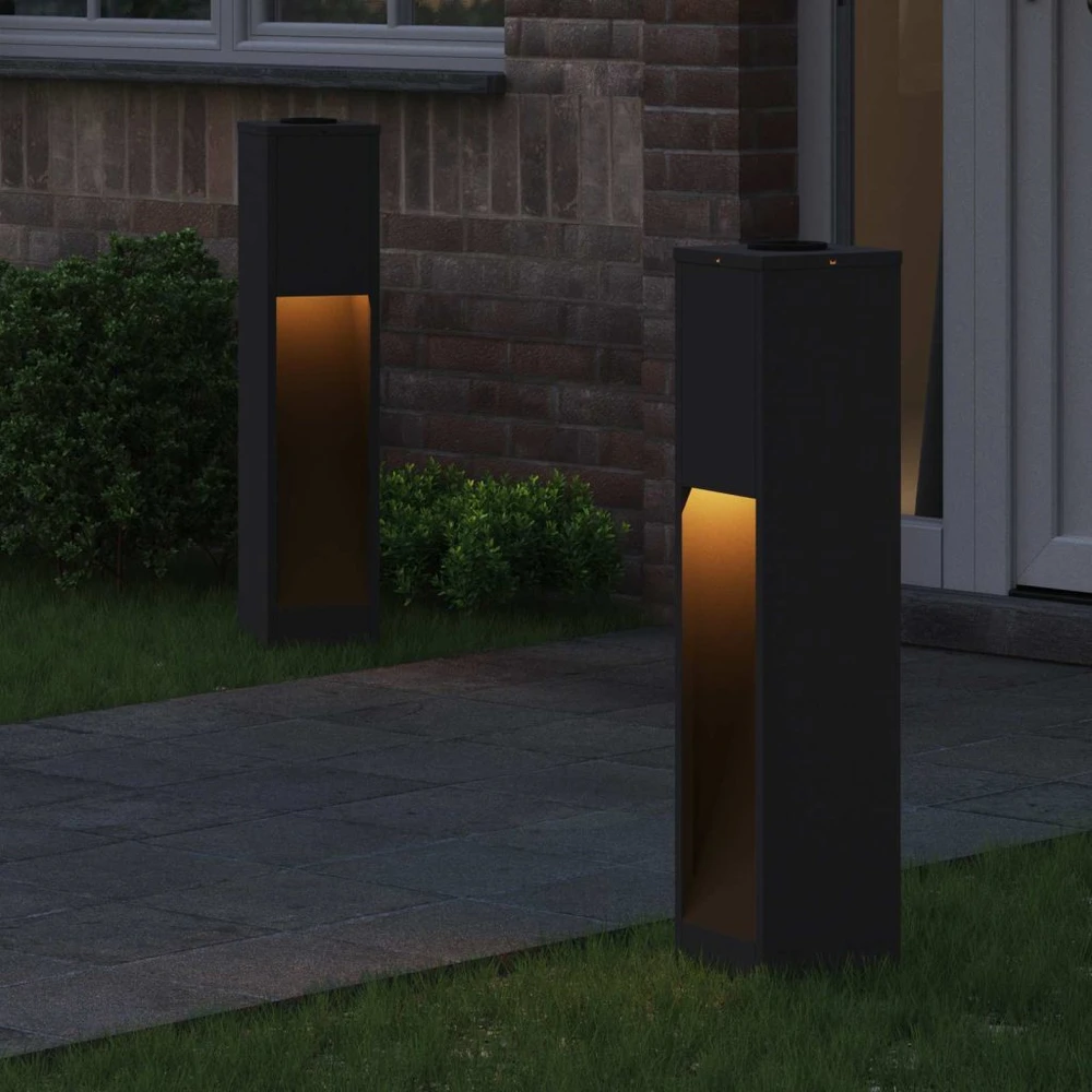Saulės LED takų šviestuvas 2 vnt. Šilta balta 18 x 18 x 80 cm