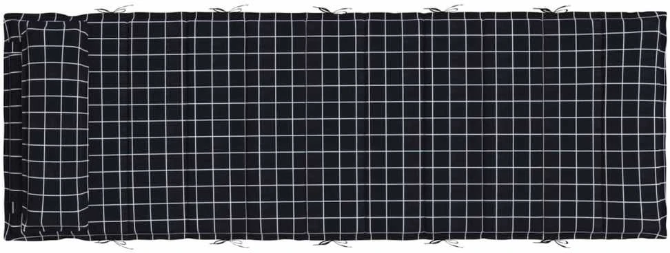 Saulės poilsio pagalvė Juoda 178 x 60 x 4 cm Oksfordo audinys