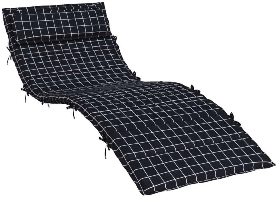 Saulės poilsio pagalvė Juoda 178 x 60 x 4 cm Oksfordo audinys