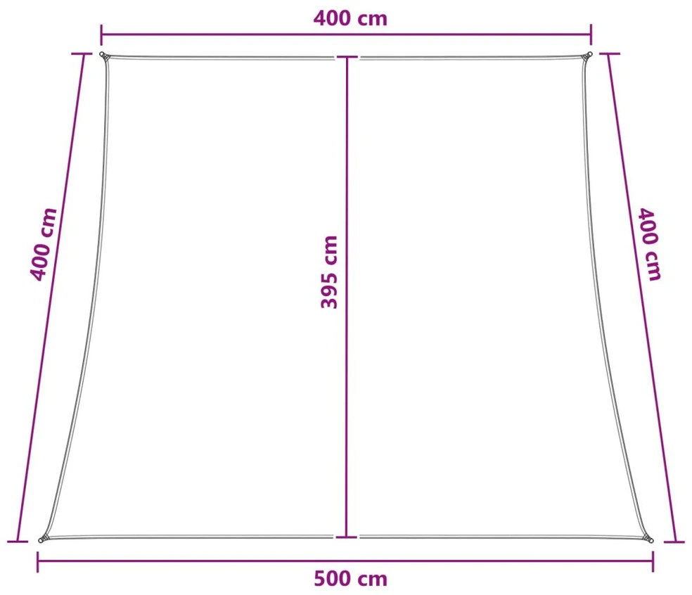 Saulės šešėlio audinys 4 / 5 x 4 m HDPE Stačiakampio
