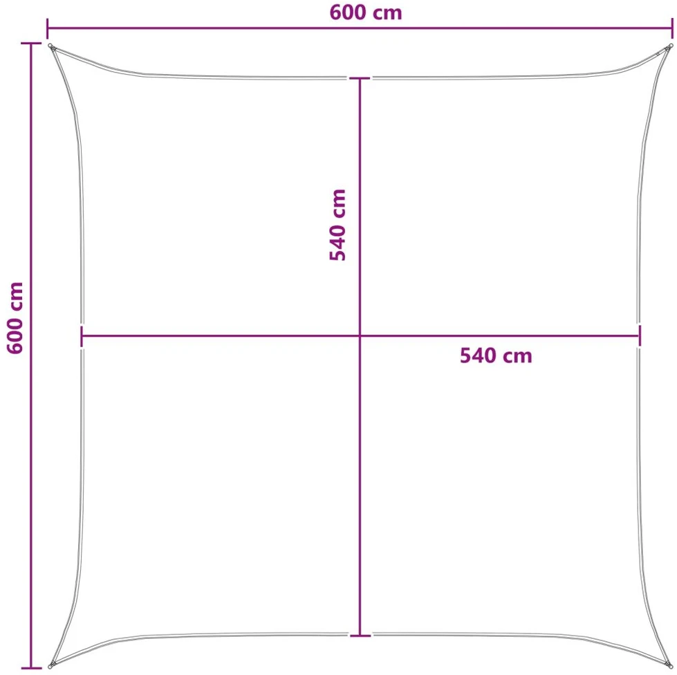 Saulės šešėlio audinys Geltona ir balta 6 x 6 m HDPE