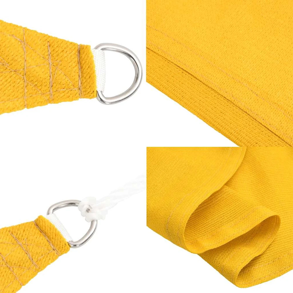 Saulės skėtis, burė, 160 g/m², trapecijos formos, geltona, 4/5x3 m, HDPE