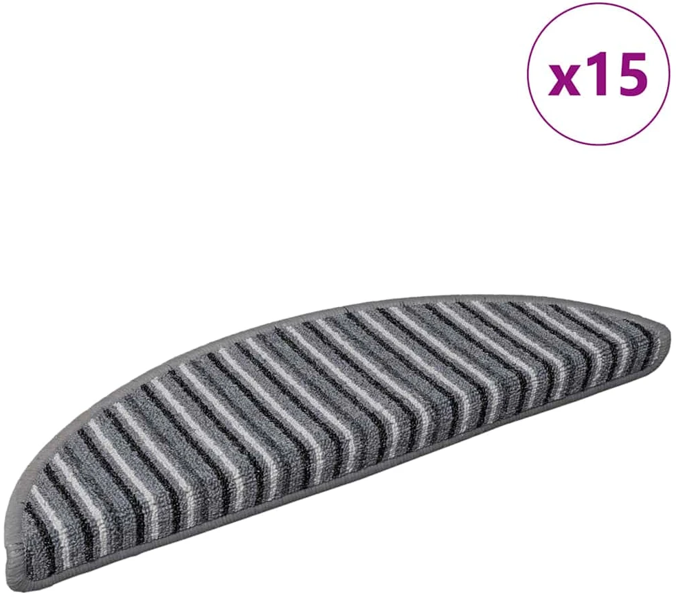 Savaime prilipantys laiptų kilimėliai 15 vnt. 56 x 17 x 3 cm
