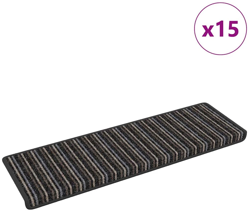 Savaime prilipantys laiptų kilimėliai 15 vnt. 65 x 21 x 4 cm