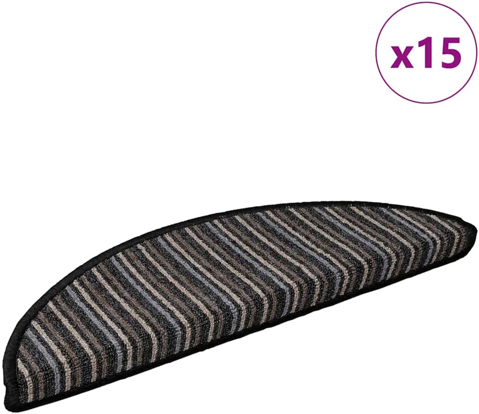 Savaime prilipantys laiptų kilimėliai 15 vnt. 56 x 17 x 3 cm