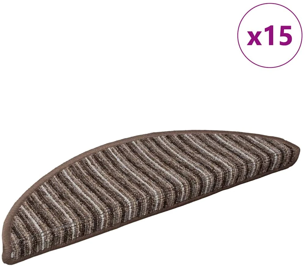 Savaime prilipantys laiptų kilimėliai 15 vnt. 56 x 17 x 3 cm