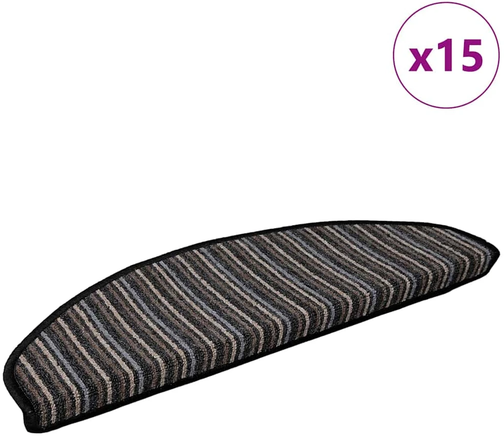Savaime prilipantys laiptų kilimėliai 15 vnt. 65 x 21 x 4 cm