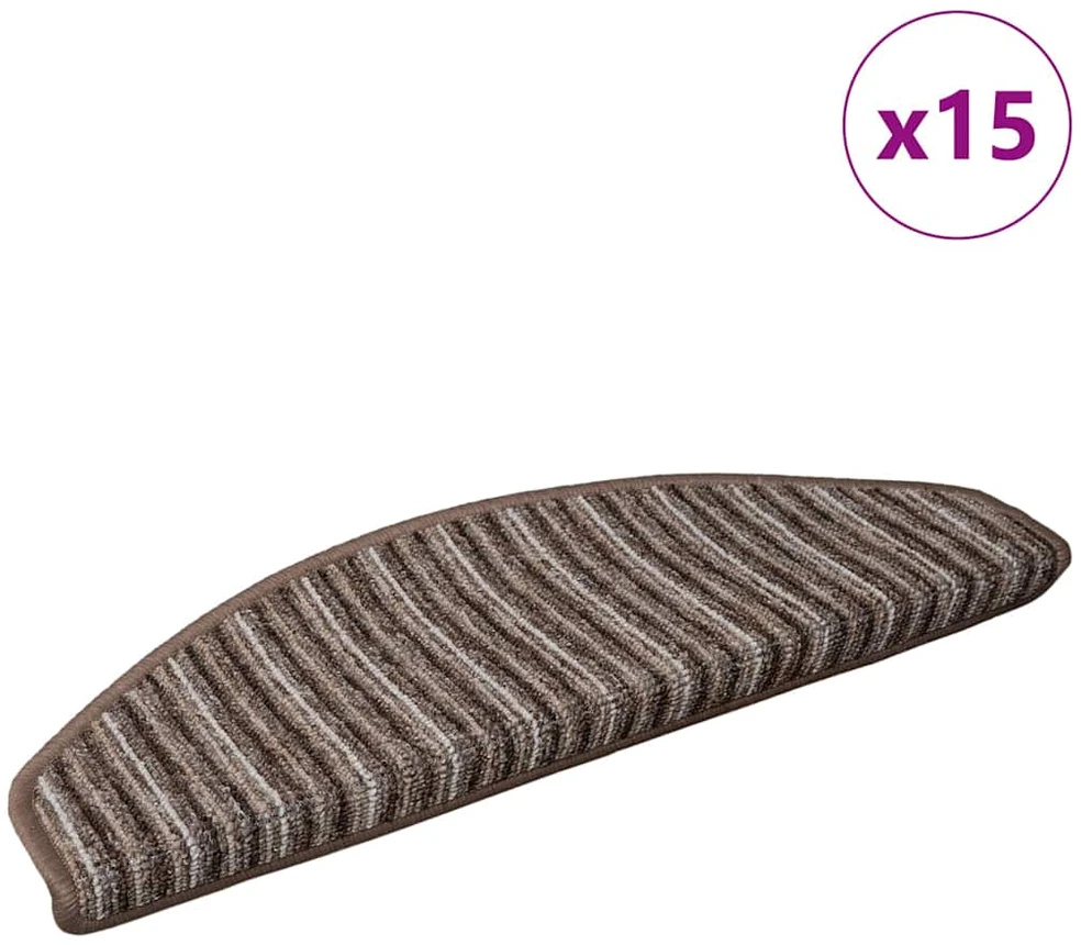 Savaime prilipantys laiptų kilimėliai 15 vnt. 65 x 21 x 4 cm