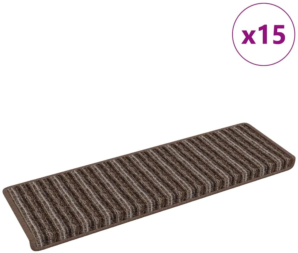 Savaime prilipantys laiptų kilimėliai 15 vnt. 65 x 21 x 4 cm