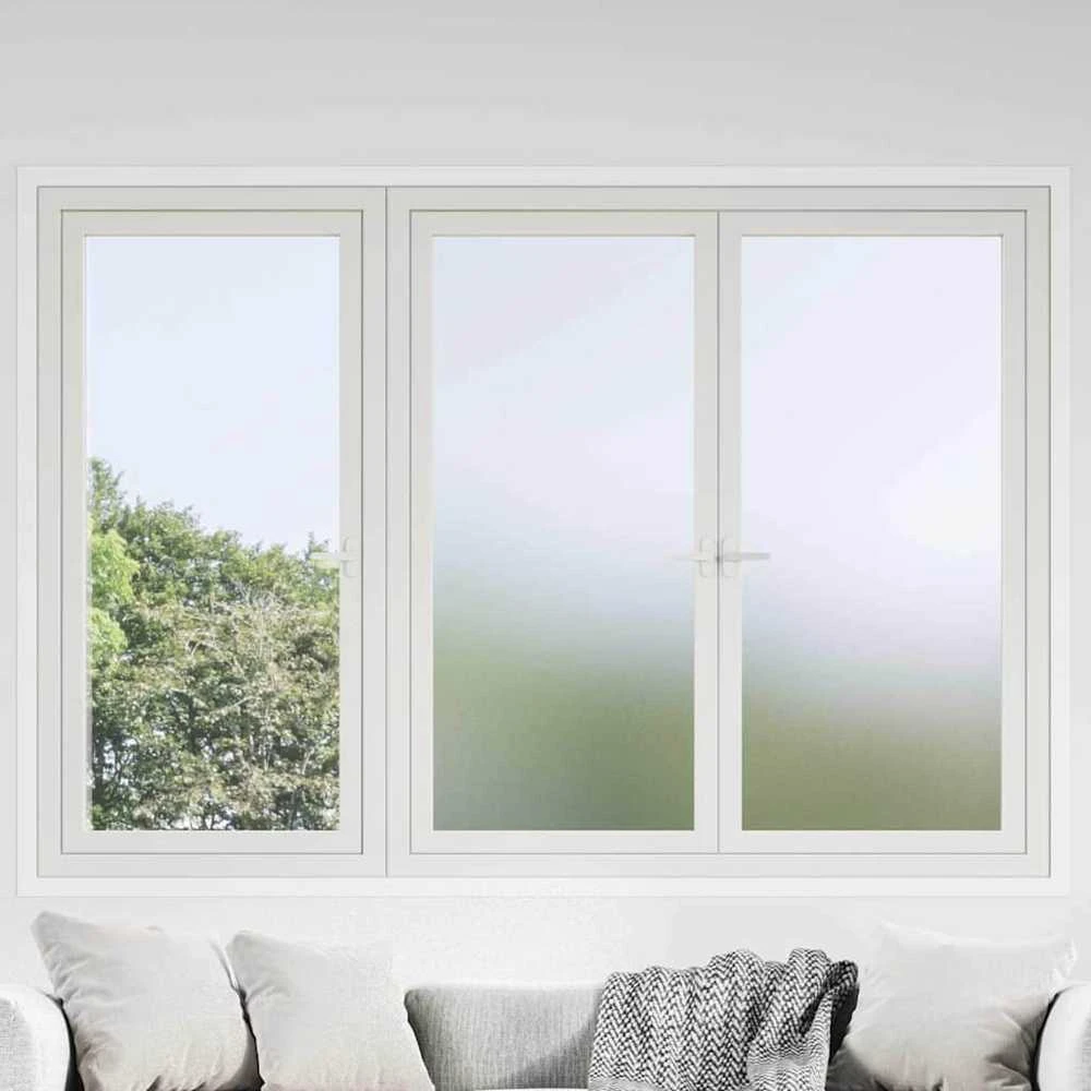 Savaime prisiklijuojanti langų plėvelė Frosted Pilka PVC