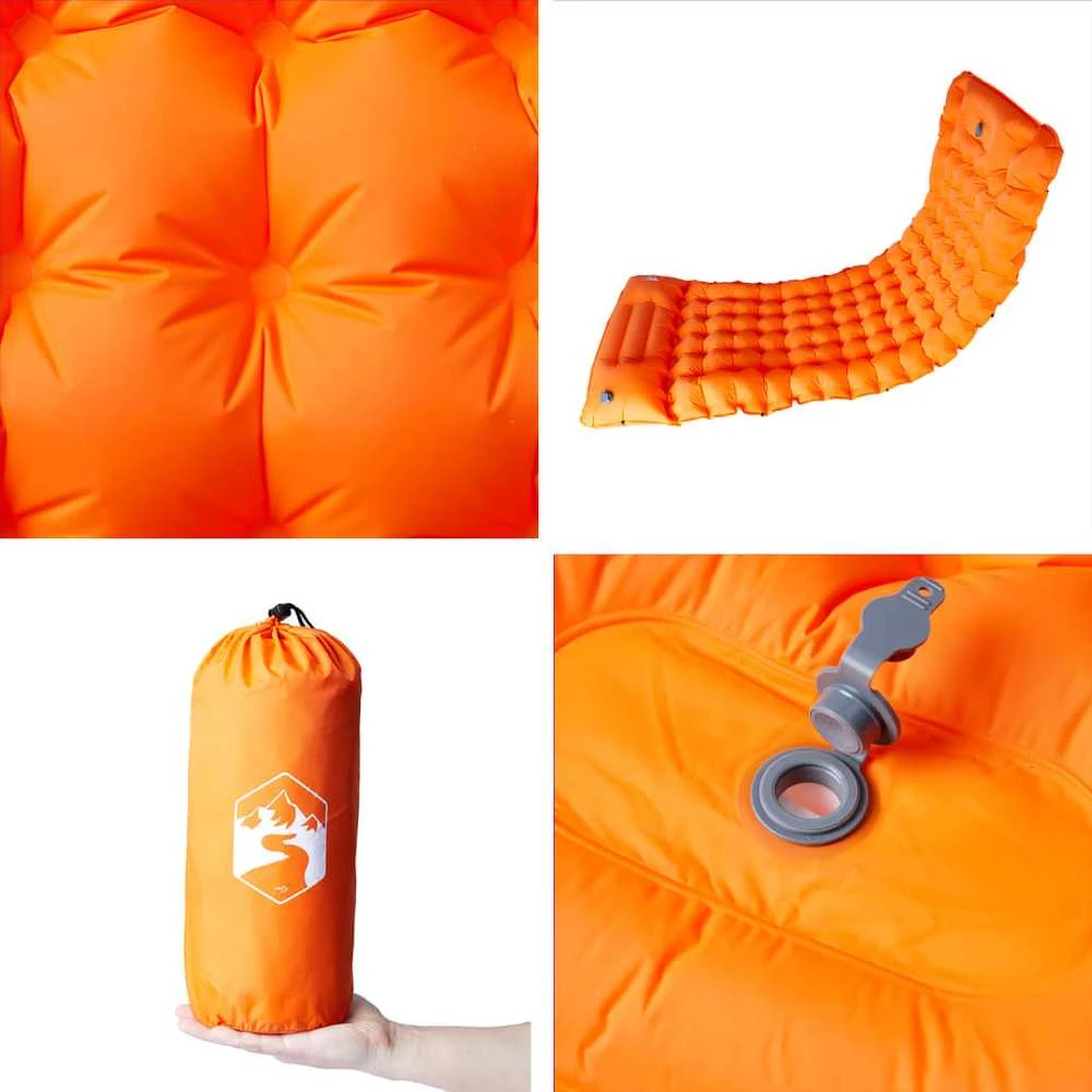 Savaime prisipučiantis stovyklavimo čiužinys, oranžinis