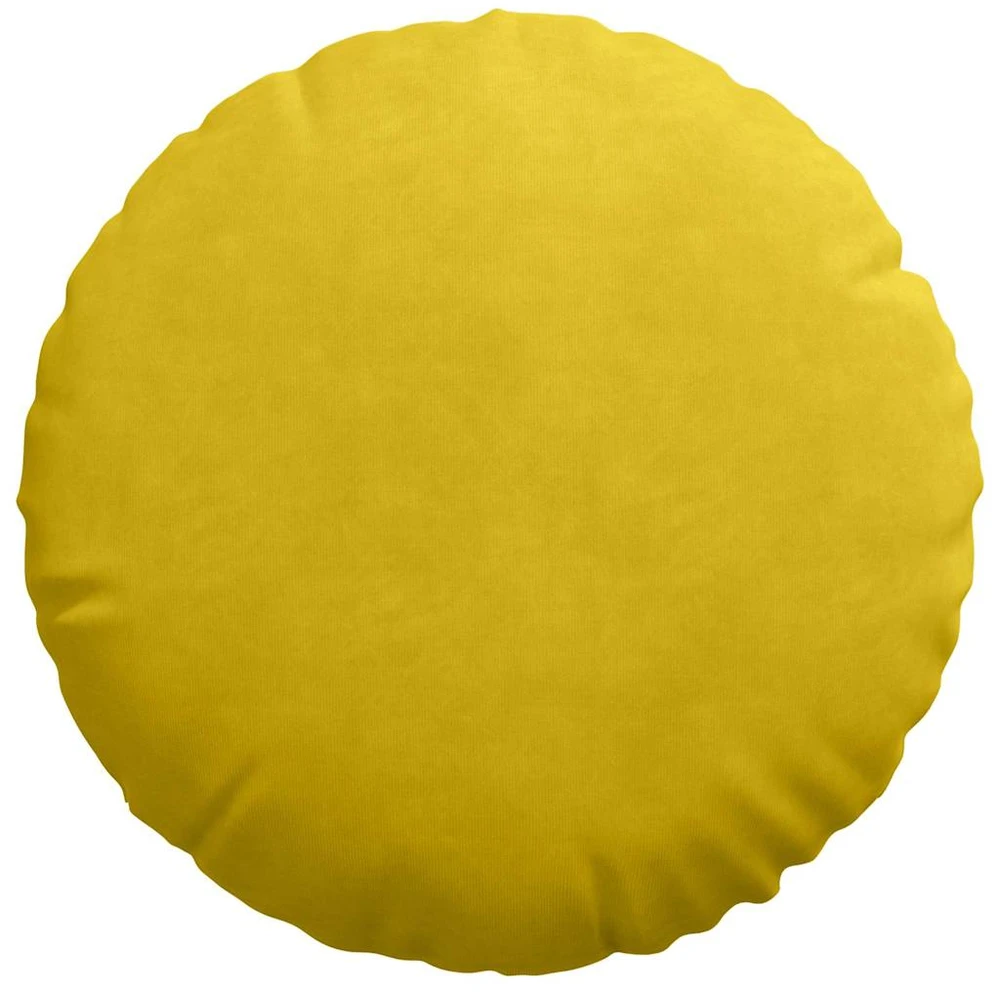 Sėdynių pagalvėlės 2 pcs Geltona Ø 40 x 13 cm Aksomas