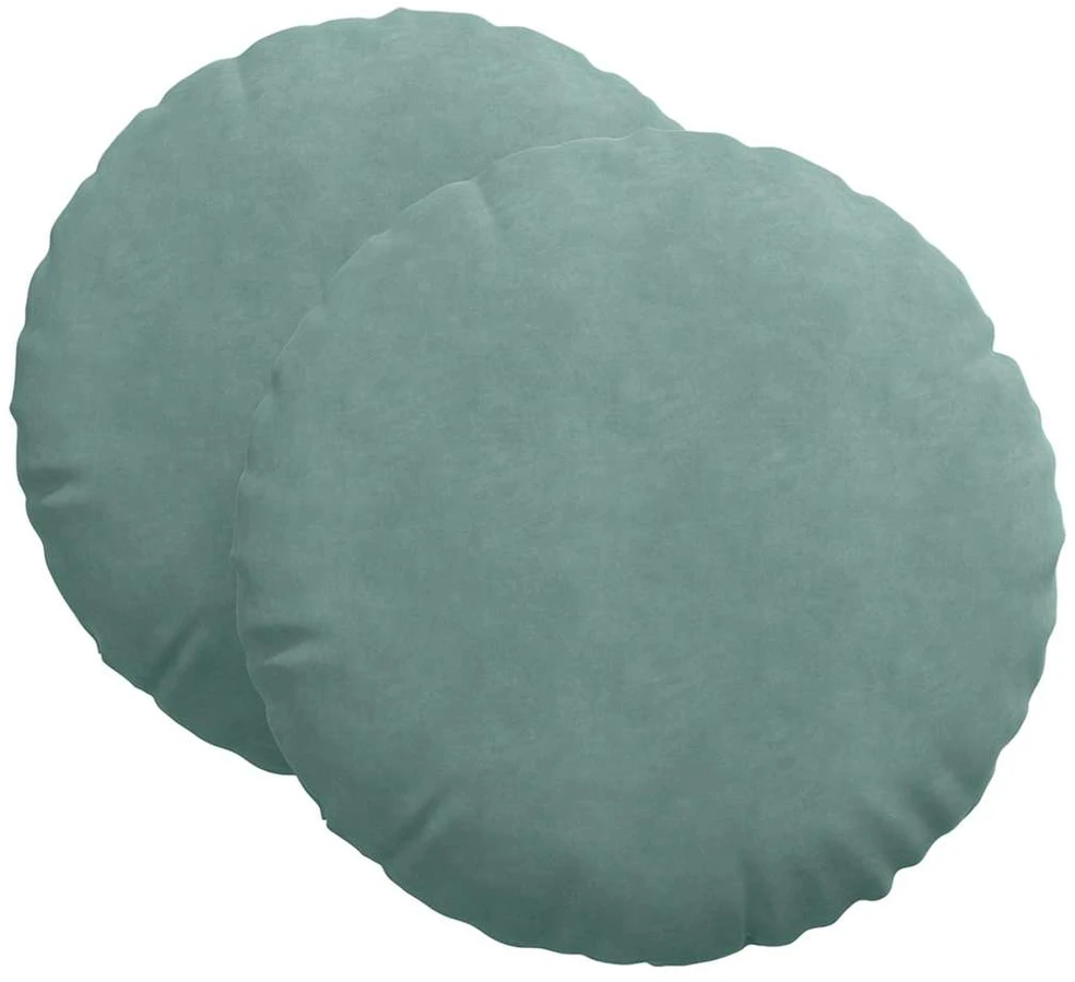 Sėdynių pagalvėlės 2 pcs Jūrinė žalia Ø 40 x 13 cm Aksomas