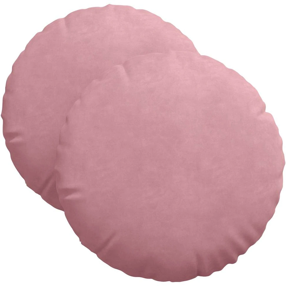 Sėdynių pagalvėlės 2 pcs Rožinė Ø 40 x 13 cm Aksomas