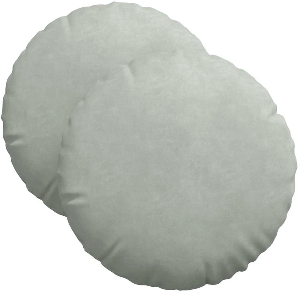 Sėdynių pagalvėlės 2 pcs Šviesiai pilka Ø 40 x 13 cm Aksomas