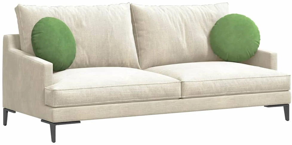 Sėdynių pagalvėlės 2 pcs Šviesiai žalia Ø 40 x 13 cm Aksomas