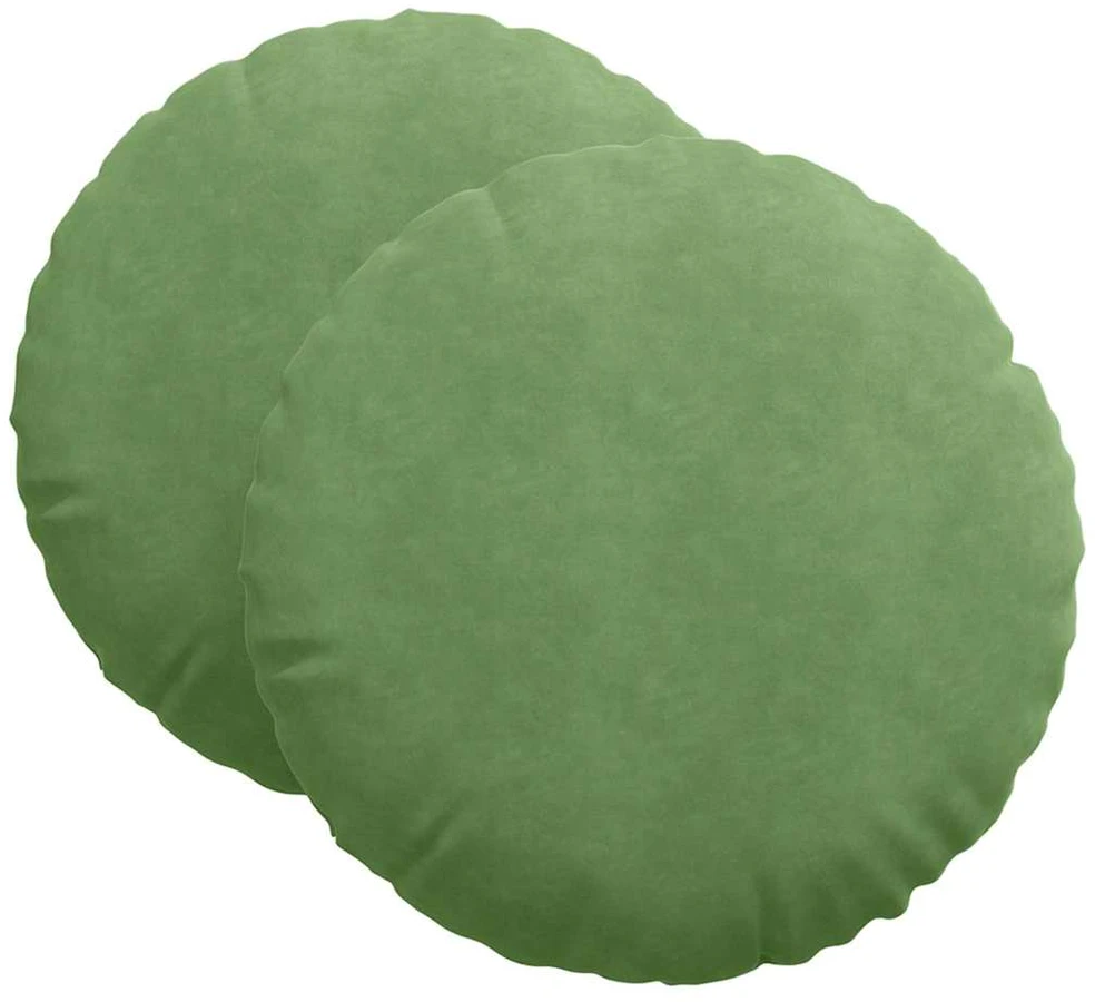 Sėdynių pagalvėlės 2 pcs Šviesiai žalia Ø 40 x 13 cm Aksomas