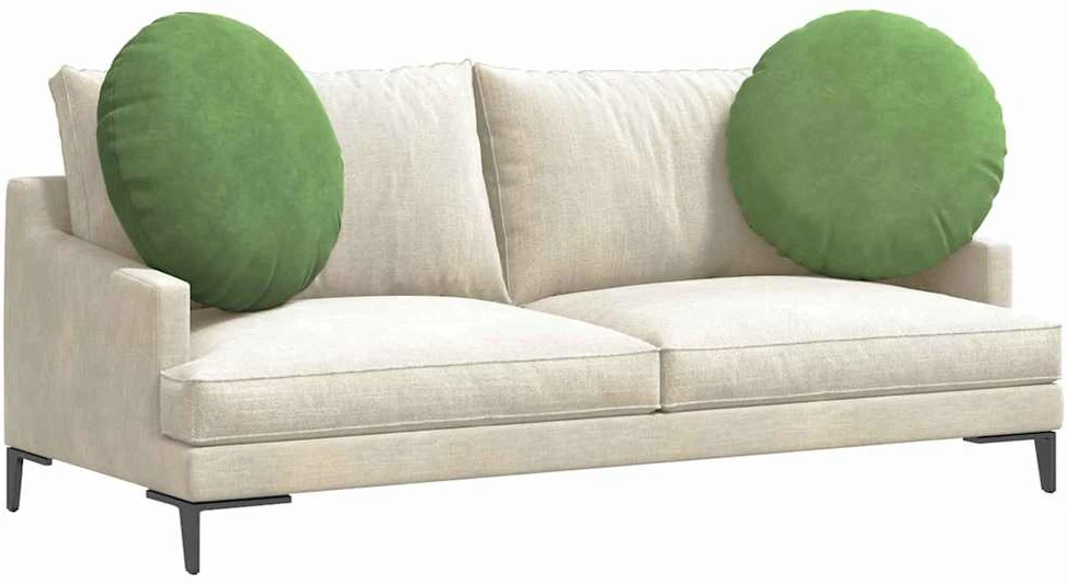 Sėdynių pagalvėlės 2 pcs Šviesiai žalia Ø 40 x 13 cm Aksomas