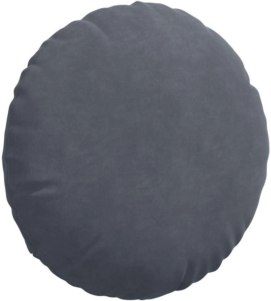 Sėdynių pagalvėlės 2 pcs Tamsiai pilka Ø 40 x 13 cm Aksomas
