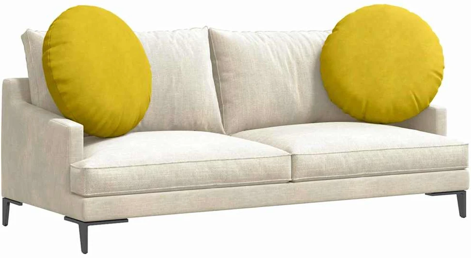 Sėdynių pagalvėlės 2 vnt. Aksomas Geltona Ø60 x 21 cm