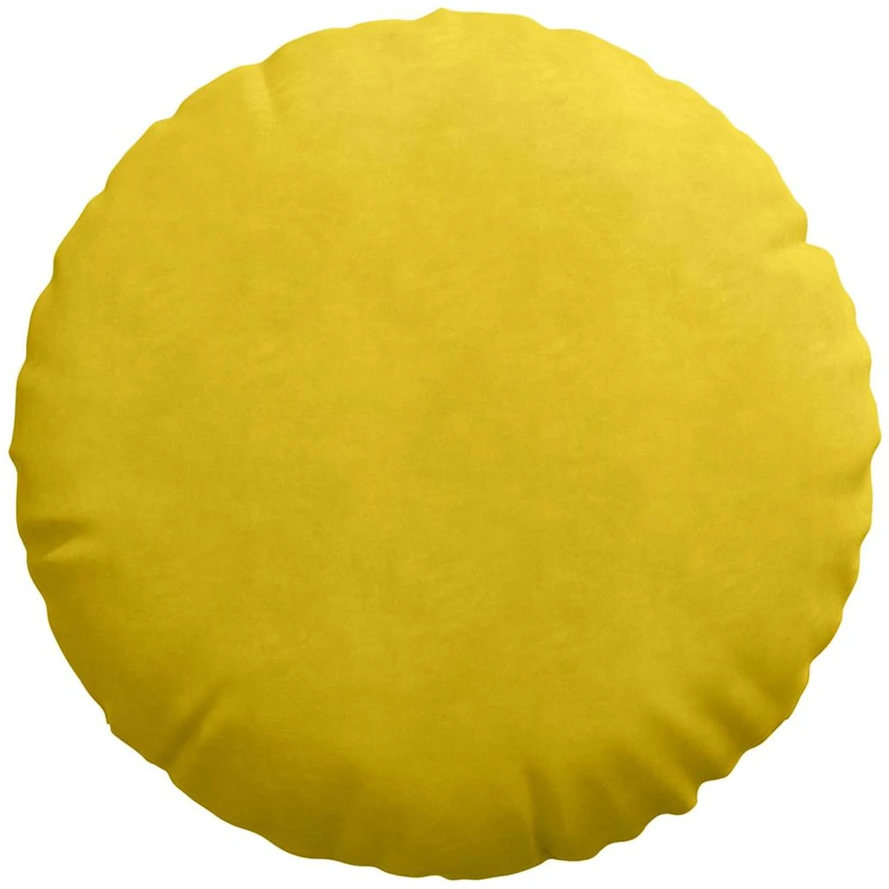 Sėdynių pagalvėlės 2 vnt. Aksomas Geltona Ø60 x 21 cm