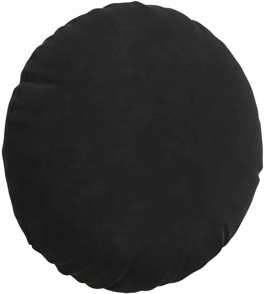 Sėdynių pagalvėlės 2 vnt. Aksomas Juoda Ø30 x 13 cm