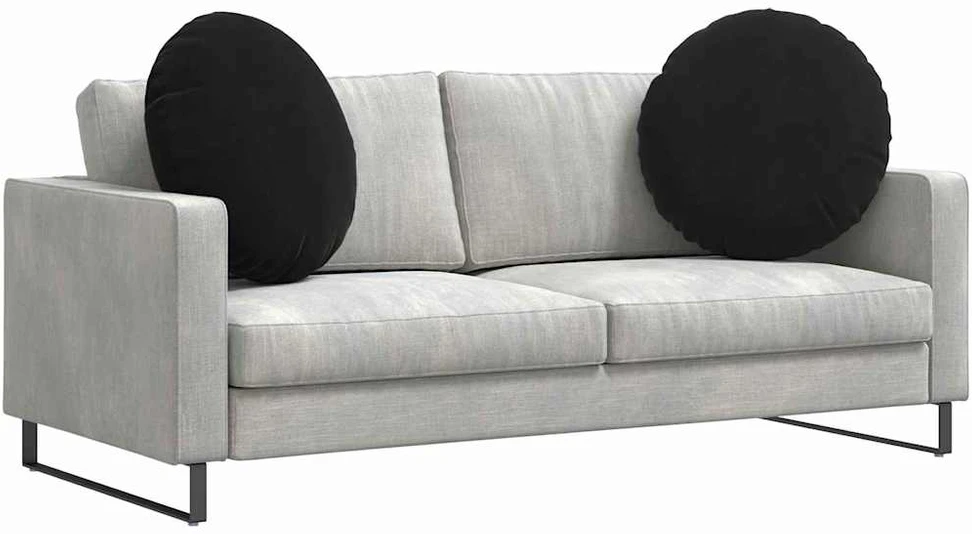 Sėdynių pagalvėlės 2 pcs Juoda Ø 40 x 13 cm Aksomas