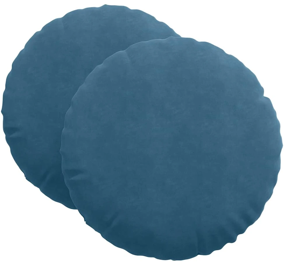 Sėdynių pagalvėlės 2 pcs Mėlyna Ø 80 x 29 cm Aksomas