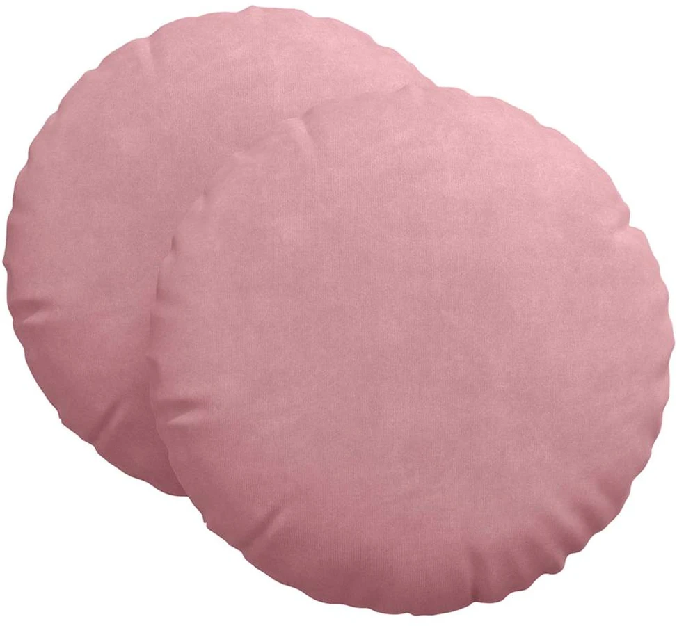 Sėdynių pagalvėlės 2 vnt. Aksomas Rožinė Ø60 x 21 cm
