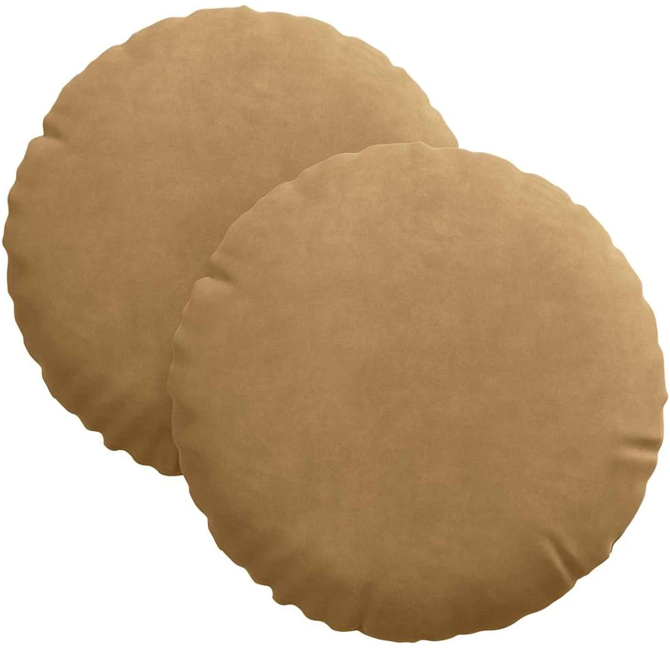 Sėdynių pagalvėlės 2 vnt. Aksomas Ruda Ø30 x 13 cm