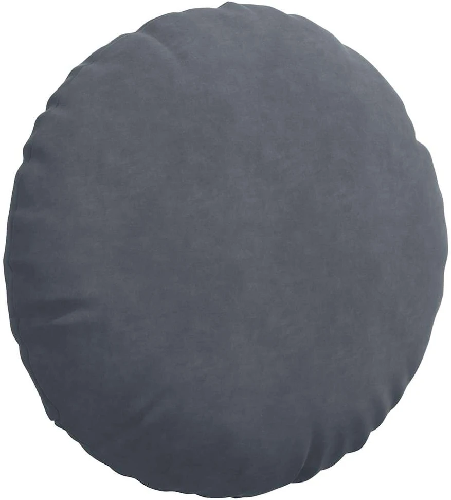 Sėdynių pagalvėlės 2 vnt. Aksomas Tamsiai pilka Ø60 x 21 cm