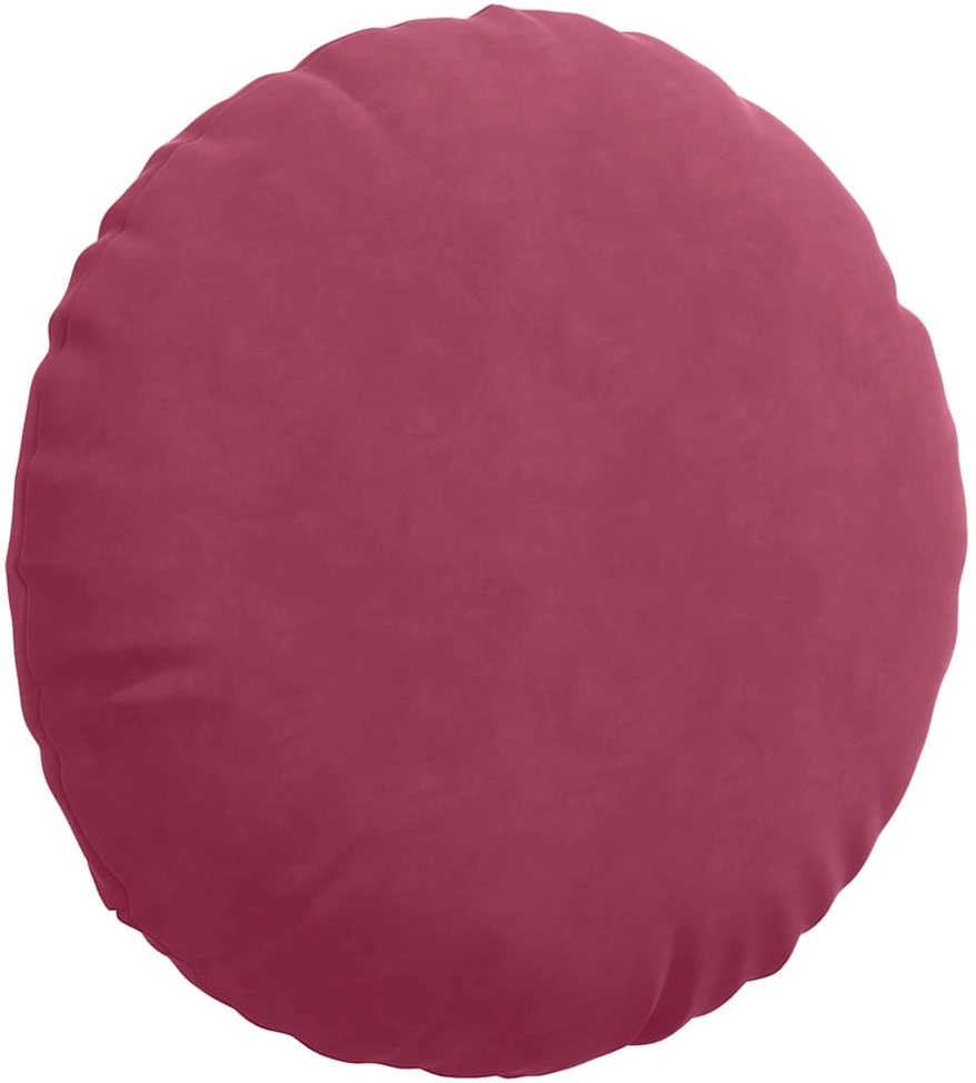 Sėdynių pagalvėlės 2 vnt. Aksomas Vyno raudona Ø60 x 21 cm