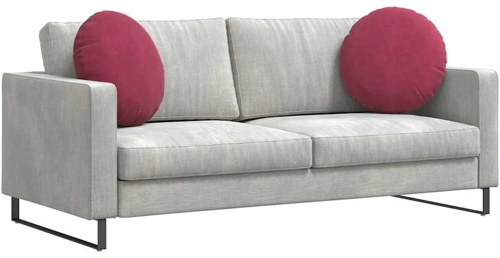 Sėdynių pagalvėlės 2 vnt. Aksomas Vyno raudona Ø50 x 19 cm