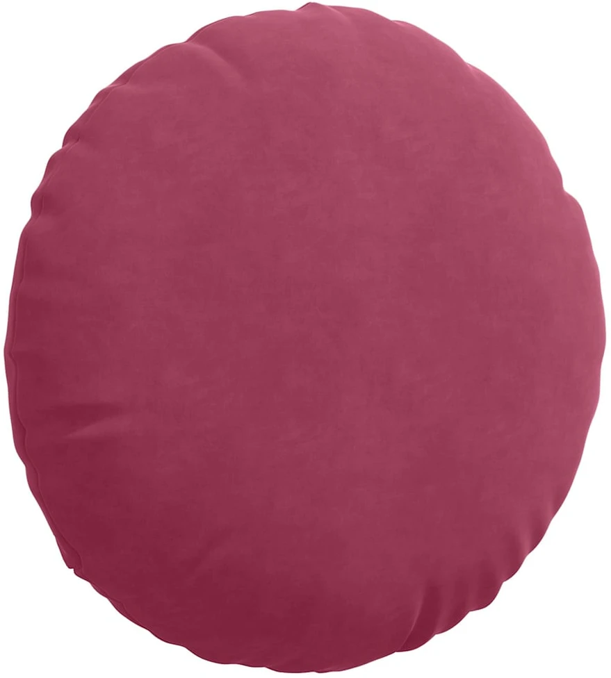 Sėdynių pagalvėlės 2 vnt. Aksomas Vyno raudona Ø50 x 19 cm