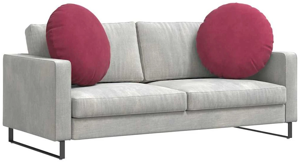 Sėdynių pagalvėlės 2 vnt. Aksomas Vyno raudona Ø60 x 21 cm