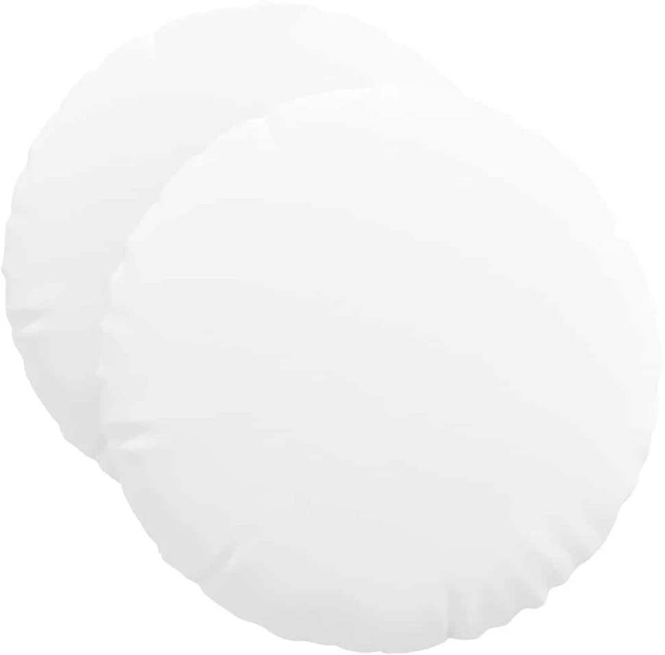 Sėdynių pagalvėlės 2 vnt. Audinys Balta Ø50 x 19 cm