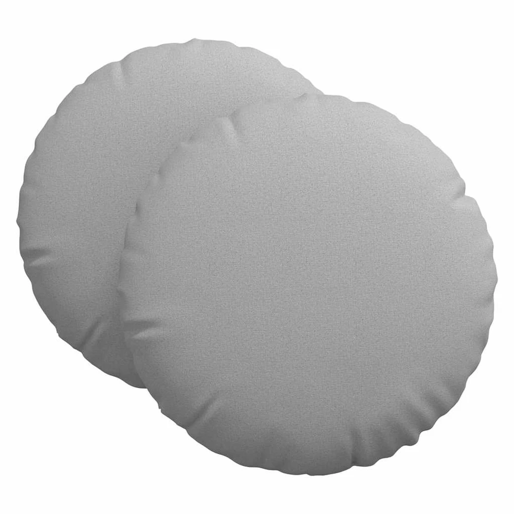 Sėdynių pagalvėlės 2 vnt. Audinys Debesų pilka Ø60 x 21 cm